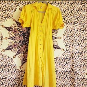Maeve Yellow Short Sleeve Dress